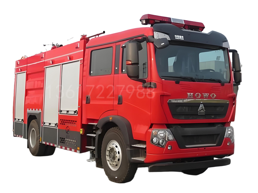 豪沃7噸干粉泡沫聯(lián)用消防車